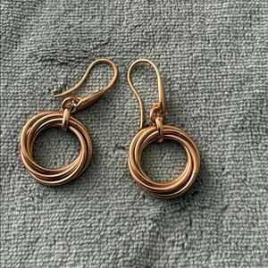 Robert Lee Morris Elegant rose Gold Earrings